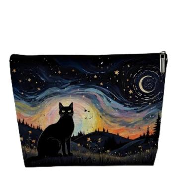Imagem de Linda preguiça lhama vaca dachshund cavalo gato cachorro presentes gatos amantes de cães bolsa de maquiagem bolsa de cosméticos bolsa de higiene pessoal, LCS multicolorido 0247, 9.8 × 7 × 2 inches