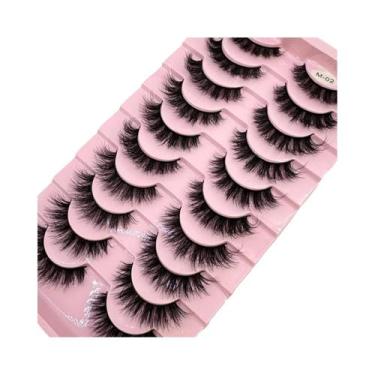 Imagem de Cílios Postiços DD Russian Mink 10 Pares Naturais Longos E Volumosos F