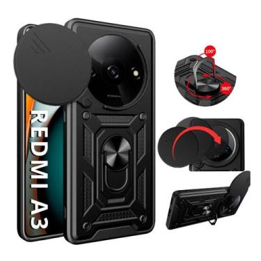 Imagem de Capa Capinha Armor Anti Choque Militar Ring Luxo Para Redmi A3 - Prote