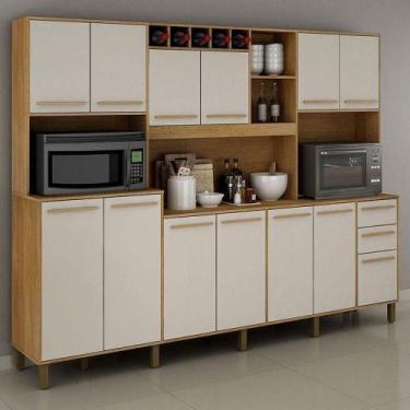 Imagem de Armário De Cozinha Ambiente ágata Cinamomo Off White - Valdemóveis