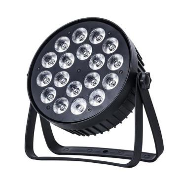 Imagem de Canhão de LED PARLED  18 LEDs 12W RGBW 4 em 1 Quadriled DMX com Strobo