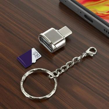 Imagem de Adaptador USB para USB C - Adaptador USB OTG para Micro SD, leitor de cartão SD, leitor de memória tipo C para tablet Android, laptop