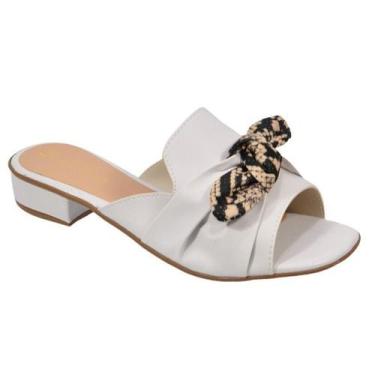 Imagem de Sandália Feminina de laço com saltinho Rasteira Rasteirinha - MR08-641