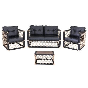 Imagem de Conjunto De Poltronas, Namoradeira E Mesa Em Alumínio