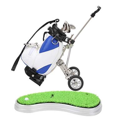 Imagem de Conjunto de Canetas de Golfe para Desktop, Bolsa de Caneta de Golfe de Liga Znic Com Base, Mini Bolsa Com Canetas Esferográficas para Decoração de Mesa, Presente Ideal para