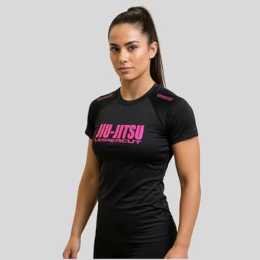 Imagem de Rash guard Jiu Jitsu Feminina Upperccut Malha Confort (Jiu Horizonteal Rosa, G)