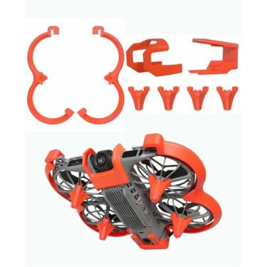 Imagem de 8 peças de proteção de hélice compatíveis com DJI Neo 2 – protetor anticolisão de plástico com suporte de trem de pouso, capa de proteção de hélice do módulo de transmissão, durável, à prova de choque