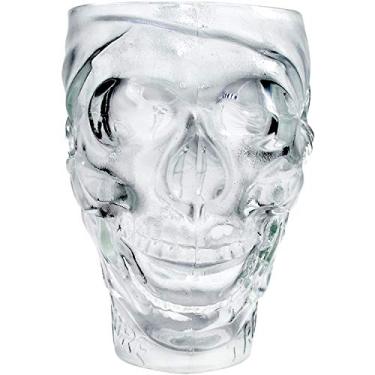 Imagem de Caneca de vidro de caveira de 473 ml, transparente