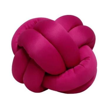 Imagem de Almofada Nó 32Cm Pink Dê1Toque Artesanal Decorativa