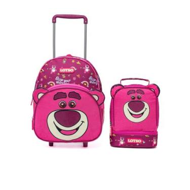 Imagem de Kit Mochila Rodinha Lancheira Infantil Lotso Toy Story Escolar Passeio
