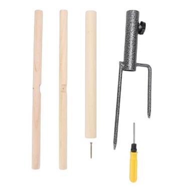 Imagem de HEEPDD Poleiro de Frango de Madeira para Exterior, Suporte de Poleiro de Madeira de Pinho Com Estacas de Metal para Galinheiro, Barra de Poleiro de Aves para Galinhas, Patos e Pássaros