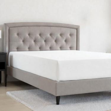 Imagem de Lençol King de algodão egípcio com apenas 800 fios de cetim, bolso profundo de 45,7 cm, macio, respirável e refrescante, branco