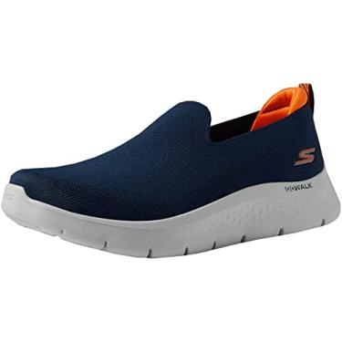 Imagem de Skechers Gowalk Flex – Rightful Athletic Tênis de caminhada casual sem cadarço com espuma resfriada a ar, Azul marinho/laranja 1, 40