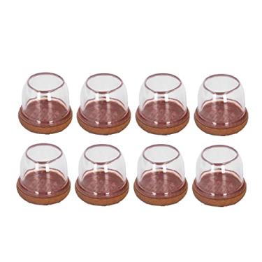 Imagem de Capas para pés de cadeiras, almofadas para pés de bancos, protetor de pernas de mesa, mudo, transparente e redondo, conjunto de 8 peças para pernas de móveis, protegem pisos de (Grande 35,83 x 15,75