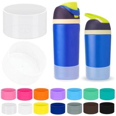 Imagem de Limotex 2 peças de botas protetoras de silicone compatíveis com Owala Kids 473 g e 496 g, acessórios para 340 g - antiderrapantes, resistentes a arranhões, adequadas para escola, ao ar livre, fácil