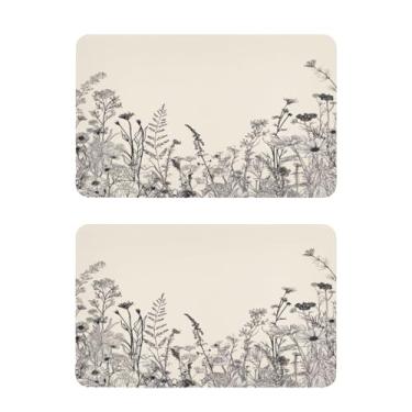 Imagem de Blueangle Conjunto de 2 ímãs de geladeira de flores pretas e brancas - Ímãs decorativos engraçados de geladeira de cozinha - Seguro para lava-louças e decoração magnética durável (401)