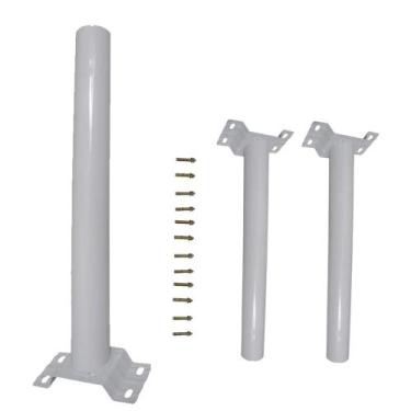 Imagem de Suporte Barra para Luminaria Solar Parede 3 un Poste Rua Iluminaçao Qu