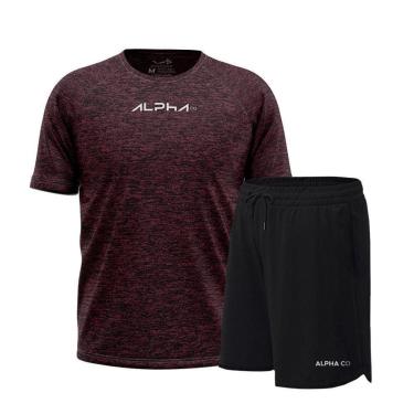 Imagem de Kit Bermuda+Camiseta New Fluid Dry Academia Alpha Co-Masculino