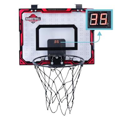 Imagem de Kit Basquete Infantil com Placar Eletrônico, Tabela 40x30cm, Aro Metal 25cm, Bola e Bomba Inclusos, Basketball Training Camp, para Crianças 3+ Anos