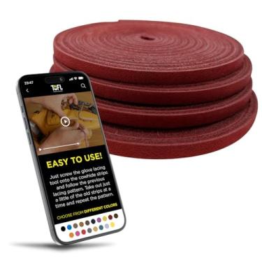 Imagem de Luva de beisebol e softbol TOFL com cadarço de couro, Cardinal Red 4