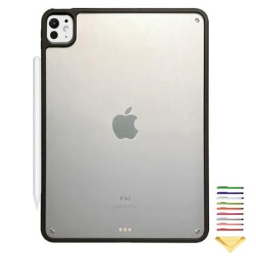 Imagem de UUcovers Capa para iPad Pro de 11 polegadas (M5/M4) 2025/2024, suporta carregamento Pencil Pro e Pencil (USB-C) e acessório magnético translúcido rígido traseiro à prova de choque, capa