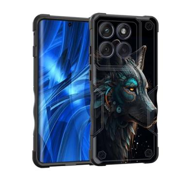 Imagem de EFGWSDER Capa para Moto Edge 2025, [camada dupla] [proteção contra quedas de grau militar de 3,5 m] Capa resistente à prova de choque para Motorola Moto Edge 2025 de 6,7 polegadas, Cool Wolf