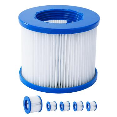 Imagem de Meulbaty Pacote com 6 cartuchos de filtro de banheira de hidromassagem de substituição compatível com todos os termas infláveis para banheira de hidromassagem (6 peças)