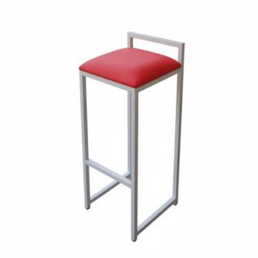 Imagem de Banqueta Alta Para Festa Casa Área De Lazer Industrial Cor:Vermelho - 