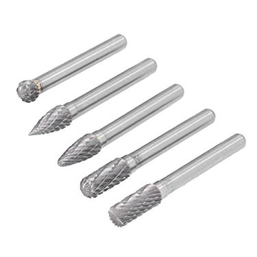 Imagem de Acouto Conjunto de Bits de Arquivo 5 Peças-carboneto de Aço de Tungstênio, Rebarba de Padrão Duplo para Madeira e Plástico, Cabeças de Moagem de 6x8mm