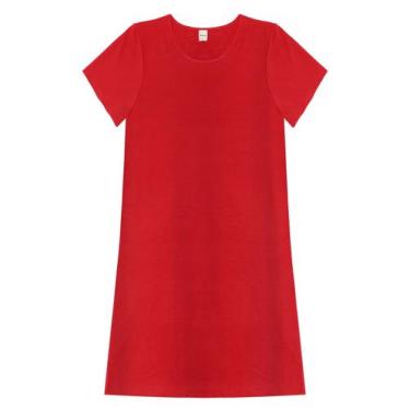 Imagem de Blusa Básica Alongada Feminina Rovitex Vermelho, GG, Vermelho