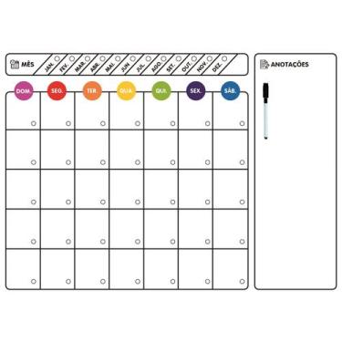 Imagem de Quadro Magnético Calendario Mensal - Intempo Design