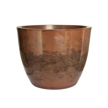 Imagem de Vaso Grande Marmorizado Planta Redondo Polietileno Jabuticabeira Fruteira (Marrom Cacau)