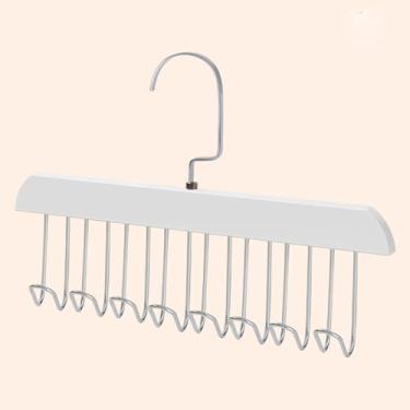 Imagem de Cabide de roupa plástico com 8 ganchos armário multifuncional grosso retrô rotativo para organizar acessórios e roupas