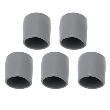 Imagem de Generic Pontas de Muleta Almofadas de Pés de Bengala Antiderrapantes de Borracha Grossa para Bengalas Padrão, Design de Textura Antiderrapante de 1,6 Polegadas, Conjunto de 5 para Uso Universal (Cinza)