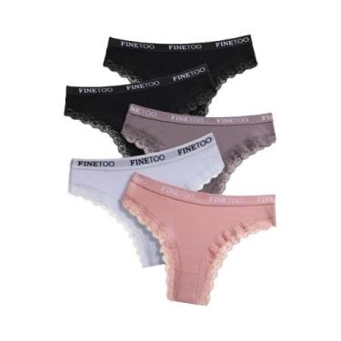 Imagem de Calcinhas De Algodão Sem Costura Para Mulheres, Baixa Cintura, Cintura