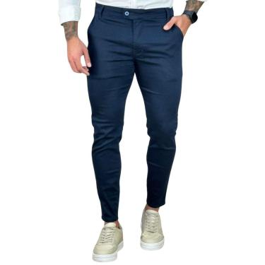 Imagem de Calça Alfaiataria Azul Marinho Masculina Skinny - Truehero-Masculino