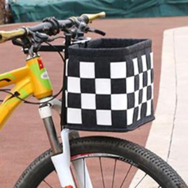 Imagem de Portable Felt Bike Basket with Hand Straps - 13L Multi-Functional Handbag Camping Grocery Shopping (Black)(02)