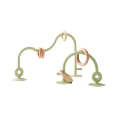 Imagem de Mordedor De Silicone Com Anel De Madeira Para Bebês, Acessórios Para M