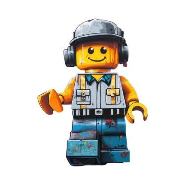 Imagem de Quadros Decorativos De Parede L-Legos Com Tema De Profissões Divertida