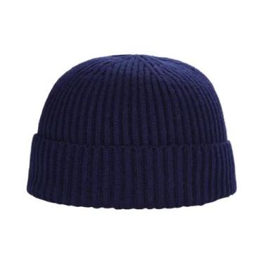 Imagem de Gorro Térmico De Inverno Quente Em Tricô Com Punho Dobrável Para Espor