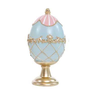 Imagem de Ovo De Pascoa De Pascoa My Lord  Faberge Azul 15x7,5cm 1099906 1Unid