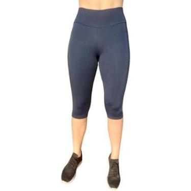 Imagem de Calça Feminina Corsário Zero Transparência Cós Alto Duplo Bolso Lateral Calça Fitness Academia-Feminino
