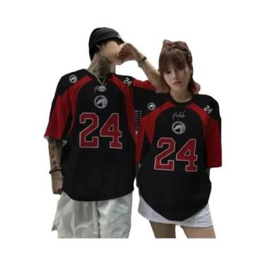 Imagem de Camiseta De Basquete Oversized Para Casal, Manga Curta, Jersey De Verã