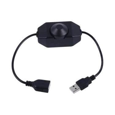 Imagem de Cabo Extensor USB 5V Com Dimmer Rotativo Para Luzes LED, Fitas E Lâmpa