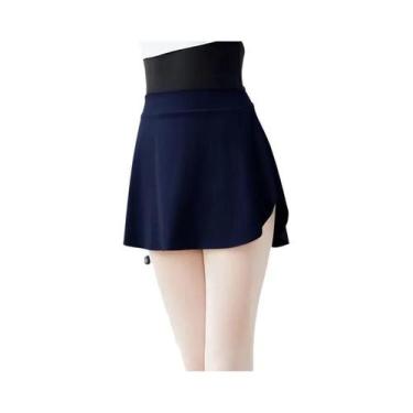 Imagem de Saia De Balé Preta Para Mulheres Com Fenda Lateral, Vestuário De Dança