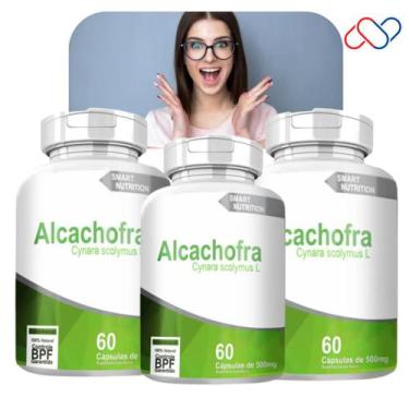 Imagem de Kit com 3 Potes Alcachofra Pura 500mg 180 Cápsulas - 4ELEMENTOS, Sem s