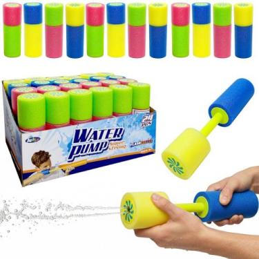 Imagem de Kit 24 Pistola de Agua Tubo Isopor Lançador de Agua Atacado Revenda - 