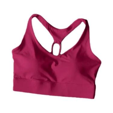 Imagem de Sutiã Esportivo Feminino De Alto Impacto Com Alças Finas E Costas Nada