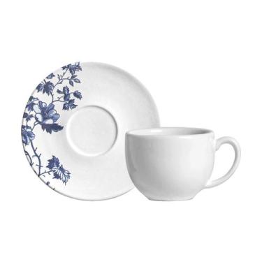 Imagem de Conjunto com 6 Xícaras de Chá com Pires Coup Stoneware Toile 220ml - P