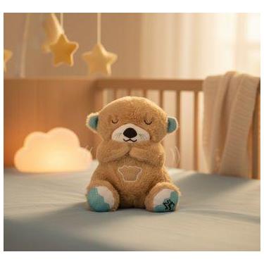 Imagem de Ursinho Pelúcia Lontra que Respira Naninha Acalma Hora de Dormir - Luz